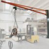 gru bandiera canalina con colonna ventosa pneumatica legno