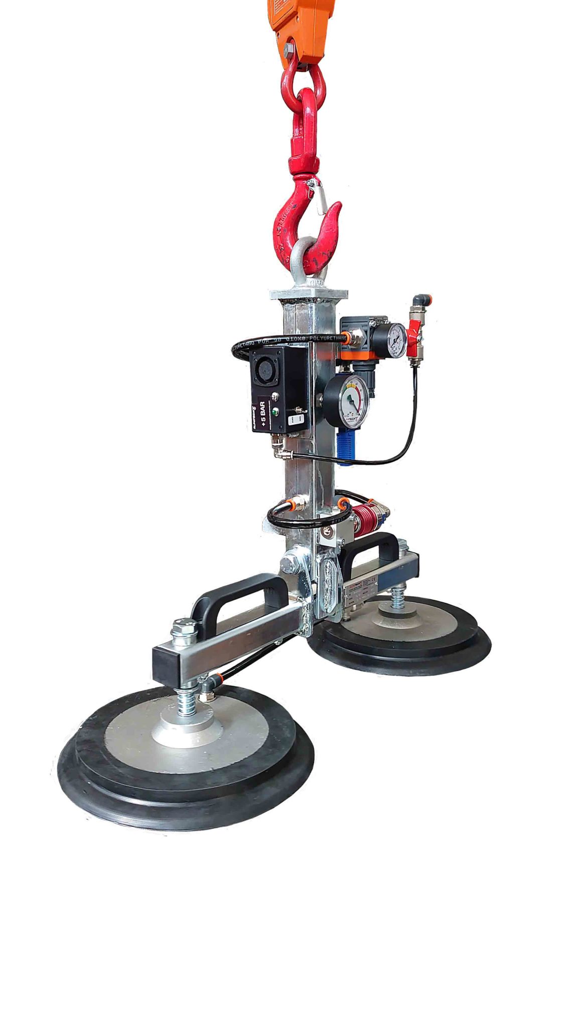 Ventosa Professionale Per Sollevamento Vetro 50kg - Piastra Singola In Plastica ABS E Gomma, Diametro 12cm, Per Vetro, Specchi E Lamiera