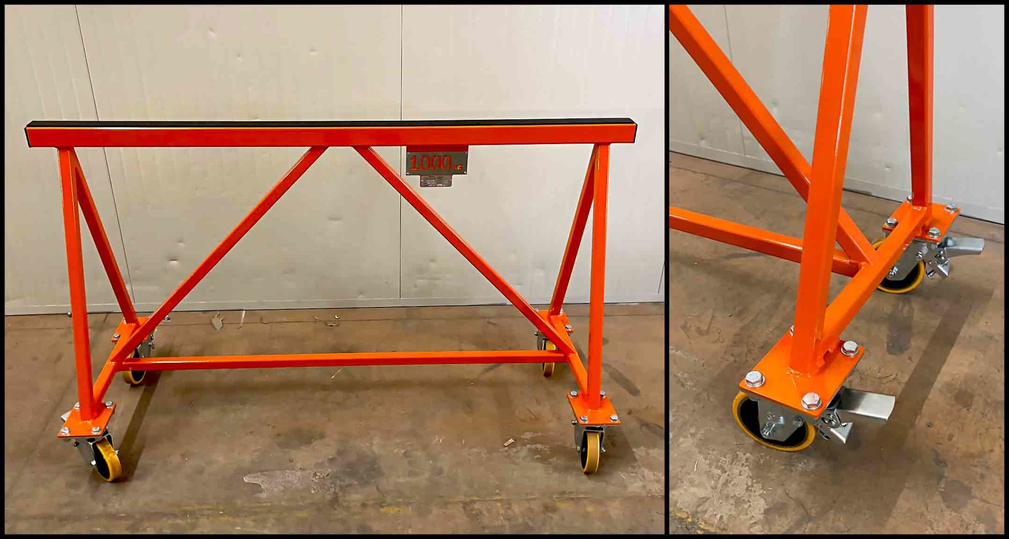 BeMatik Carrello Mobile Con Ruote Per TV Da 56 A 70 Pollici: Supporto Regolabile In Altezza, Fino A 100 Kg, PLAB-1035 - 2